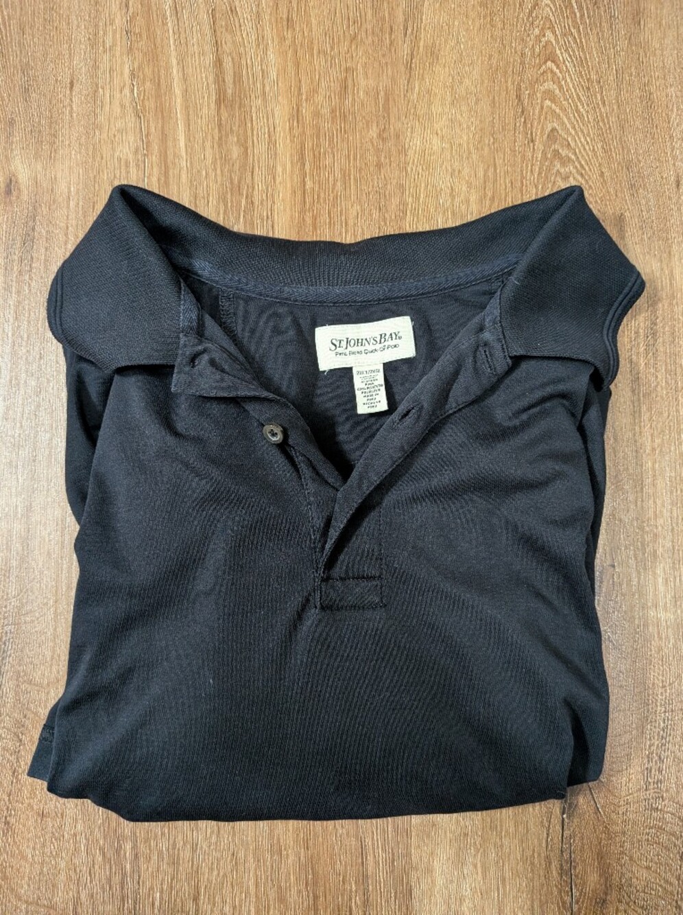 St. John's Bay Men's Black Polo Top